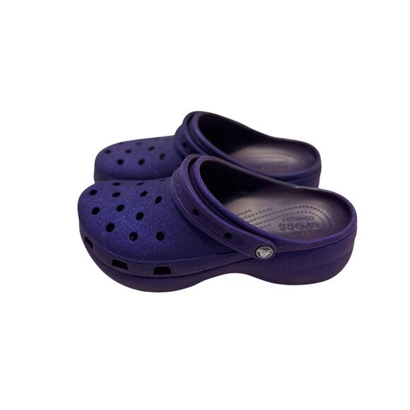Women's Classic Platform Glitter Clog Dark Iris - Picture 1 of 7